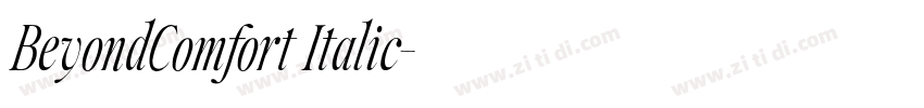 BeyondComfort Italic字体转换